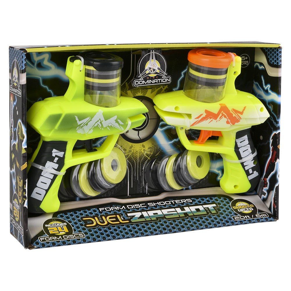 Foam Disc Shooter Duel Zip Shot (2 Shooters, 24 Discs)