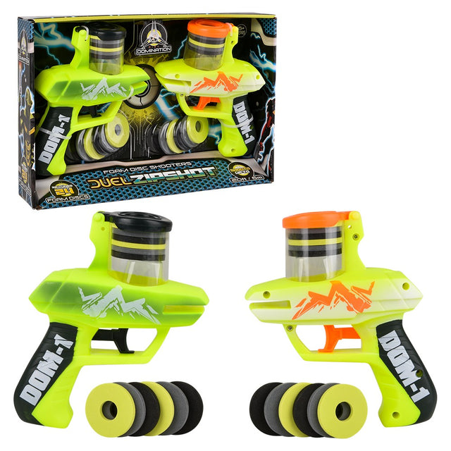 Foam Disc Shooter Duel Zip Shot (2 Shooters, 24 Discs)