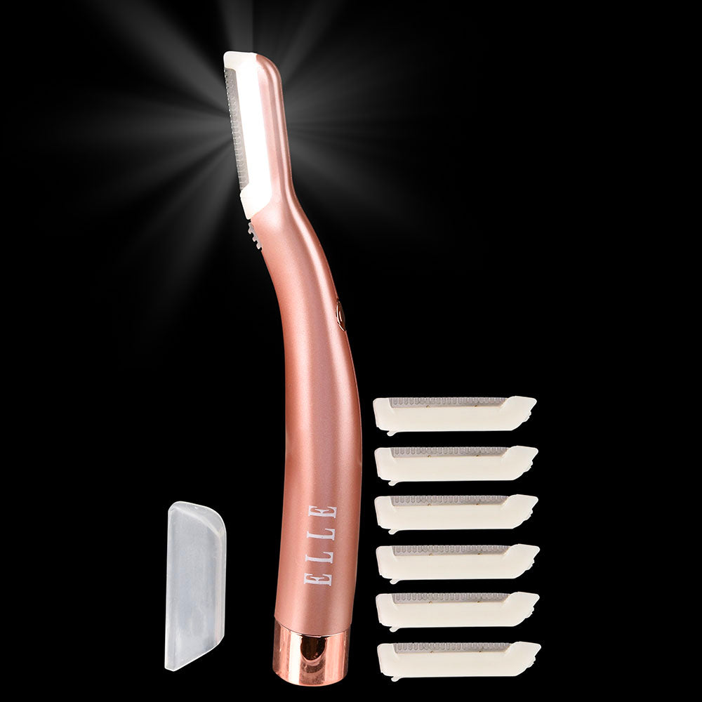 Facial Dermaplaning Trimmer with LED Light