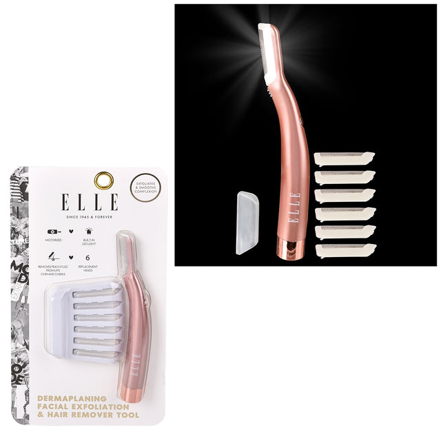 Facial Dermaplaning Trimmer with LED Light