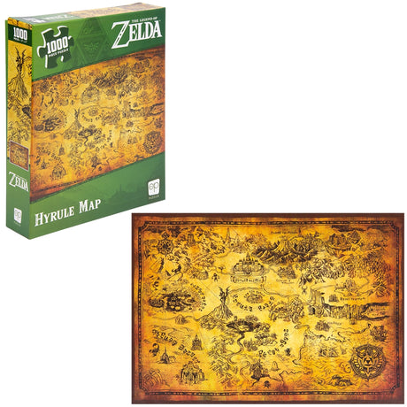 Legend of Zelda Hyrule Map 1000-Piece Puzzle