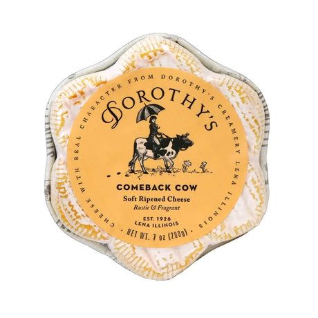 Dorothy’s Comeback Cow Soft Ripened Cheese – Bloomy Rind Flower-Shaped Artisan Cheese with Buttery & Earthy Flavor