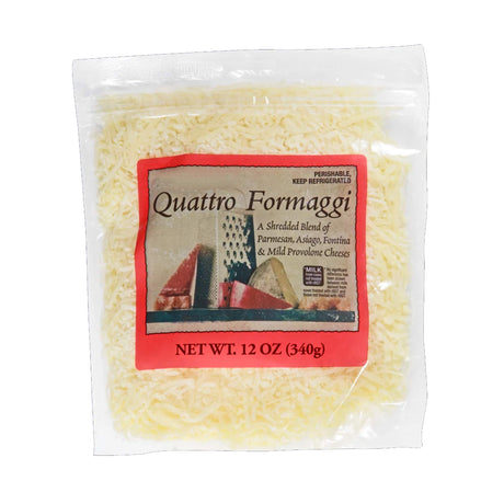 Quattro Formaggi Cheese Blend Shredded Italian 4 Cheese Mix