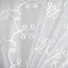 Uptown Metallic Embroidered Sheer Polyester Fabric - White, Champagne, Brass, 110" Width (1 Yard)