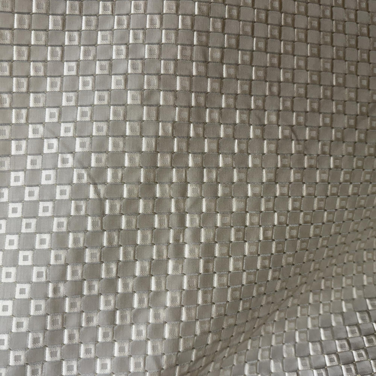 Urban Fabric Silk Fabric - Shiny Small Square Pattern, 55" Width (1 Yard)