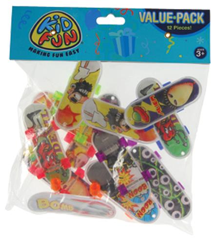 Jumbo Finger Skateboards Set of 12 for Fun Party Favors and Carnival Celebrations