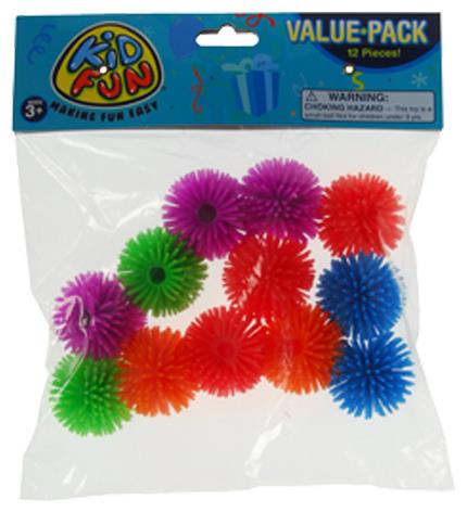 Brightly Colored Hedge Ball Pencil Tops for Classroom Goody Bags and School Carnival Favors