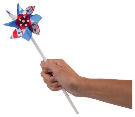Colorful Patriotic Pinwheels Set of 12 for 4th of July Parties Kids Celebrations and Parades