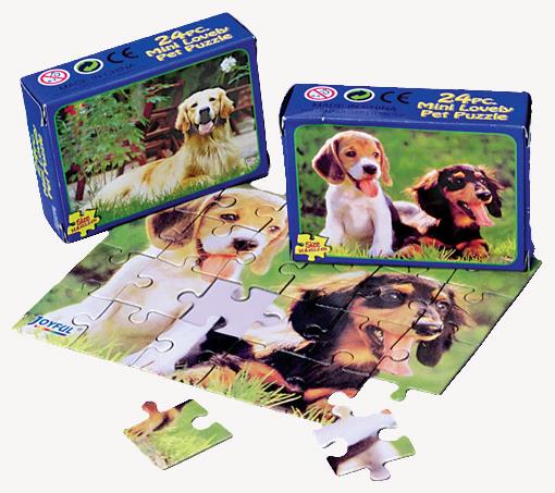 Mini Dog Puzzles for Birthday Party Goody Bags and Children's Events Entertainment