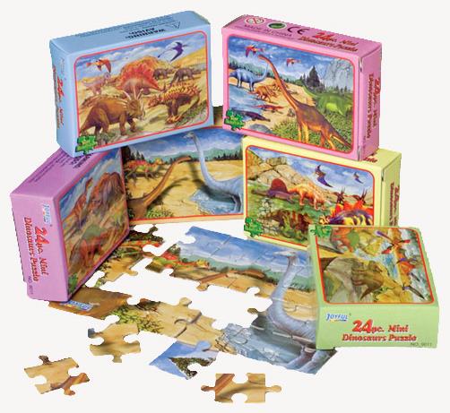 Mini Dino Jigsaw Puzzles for Birthday Parties Goody Bags and Fun Children's Activities