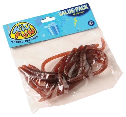 Realistic Sticky Worms for Party Favors Events School Carnivals and Goody Bags
