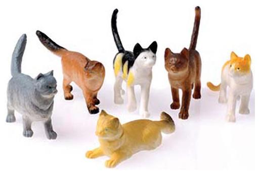 Colorful 4 Inch Cat Figures for Themed Parties Goody Bags and Fun Carnival Prizes