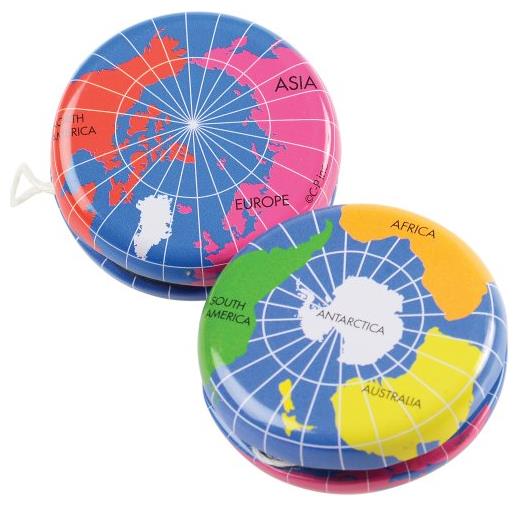 Earth Themed Globe Yo-Yos 12 Units for Fun Parties Events and Outdoor Activities