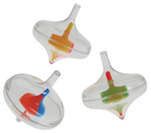 Colorful Transparent Spin Tops for Birthday Parties Classroom Rewards and Carnival Giveaways