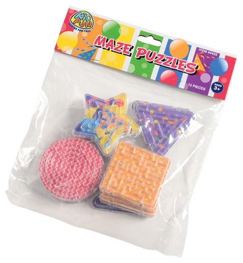 Rainbow Party Maze Puzzles Set for Birthday Celebrations and Fun Kids Activities