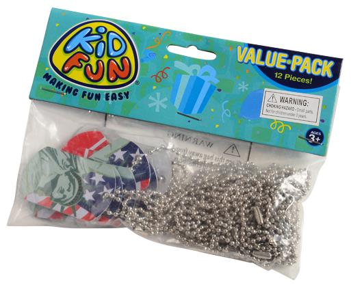 RADYAN patriotic dog tags for Fourth of July party favors and celebrations