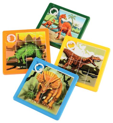 Educational Dino Slide Puzzles for Kids Fun Games and Brain Teasers for Parties