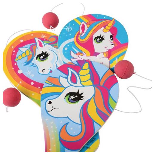 Unicorn Paddle Balls Includes 12 Units for Kids Birthday Parties and Fun Outdoor Games