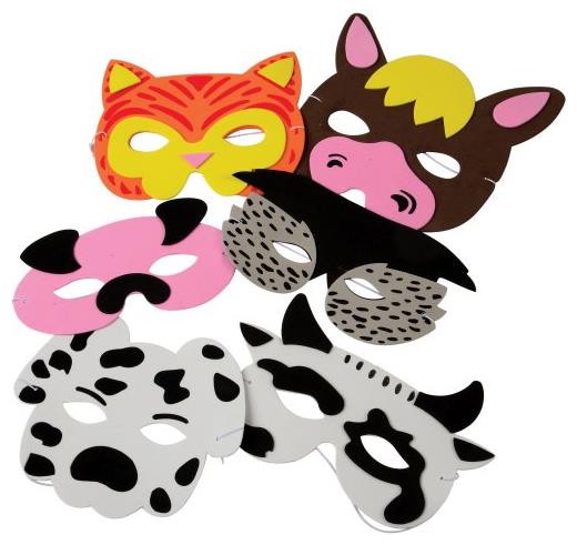 Assorted Farm Animal Foam Masks for Kids Parties and Pretend Play Adventures