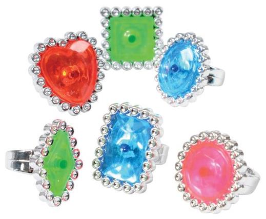 Jumbo Jewel Rings Set for Kids Parties Dress Up and Royal Costume Accessories