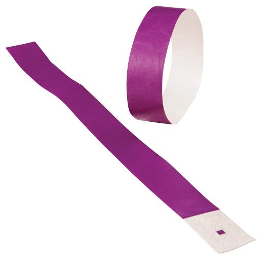 Adhesive Purple Event Wristbands for Carnivals Sporting Events Schools and Admission Control