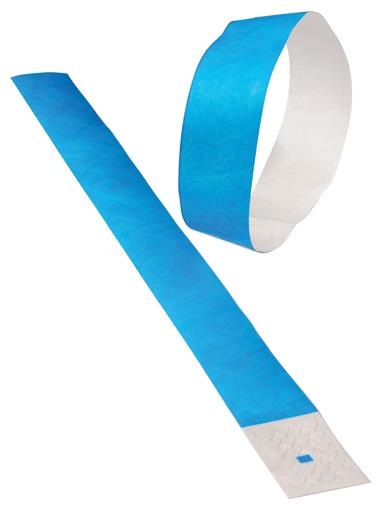 Neon Blue Adhesive Event Bands for Festivals Parties Sports Events and School Activities