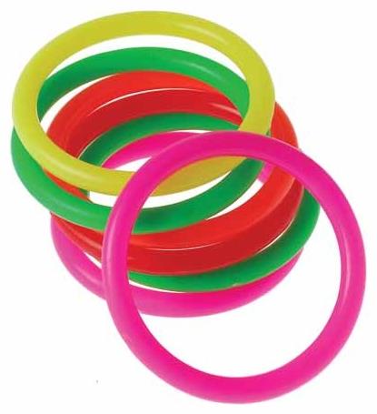 Vibrant Neon Carnival Rings Ideal for Games Birthday Parties and Outdoor Events