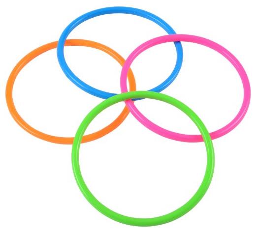 Vibrant Neon Carnival Rings for Fun Games Birthday Parties and Kids Activities