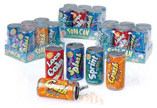 Soda Can Fizzy Candy for Fun Party Supplies Gifts and Holiday Celebrations