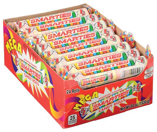 Mega Smarties Wafer Rolls for Sweet Treats Party Favors and Events