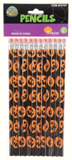 Halloween Pencil Set of 12 for Classroom Parties and Seasonal Celebrations