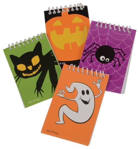 Fun Halloween Notebooks Set of 8 for Trick-or-Treating Parties and School Activities