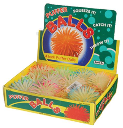 Glow In Dark Puffer Balls Set of 12 for Party Favors Goody Bags and Classroom Rewards