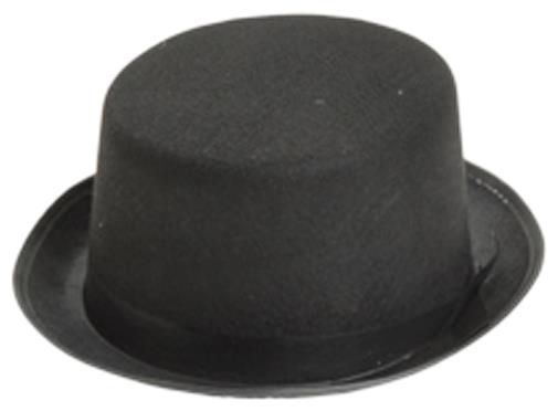 Dapper Black Felt Top Hat for Devil Costumes Parties and Magic Shows