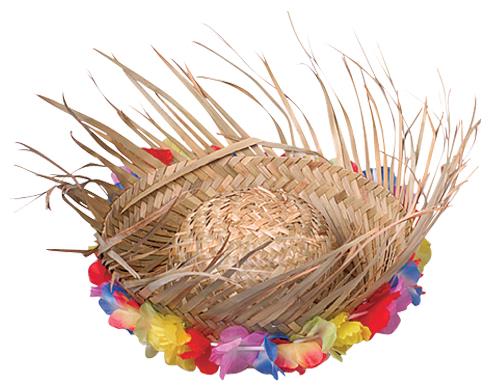 Classic Beachcomber Flower Hat for Luau Parties Tropical Events and Sun Protection