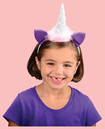 Sparkling Unicorn Headband for Kids Pretend Play and Themed Birthday Parties