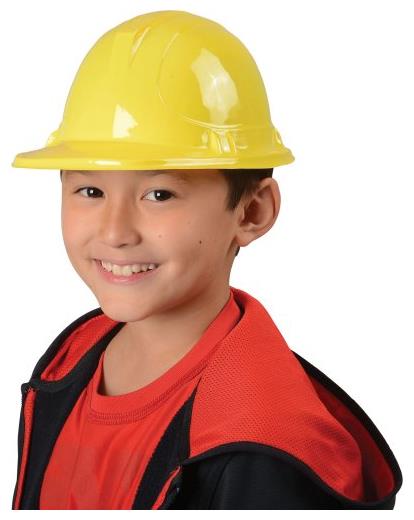Set of 12 Children's Construction Helmets for Pretend Play Dress Up and Party Fun