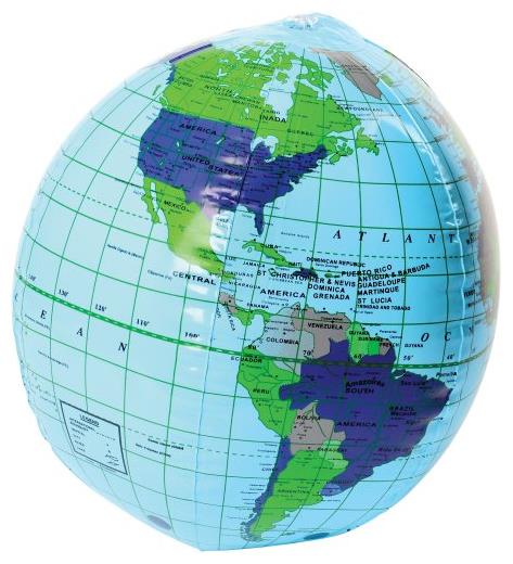 Educational Inflatable Globe for Classroom Activities Pool Parties and Geography Games