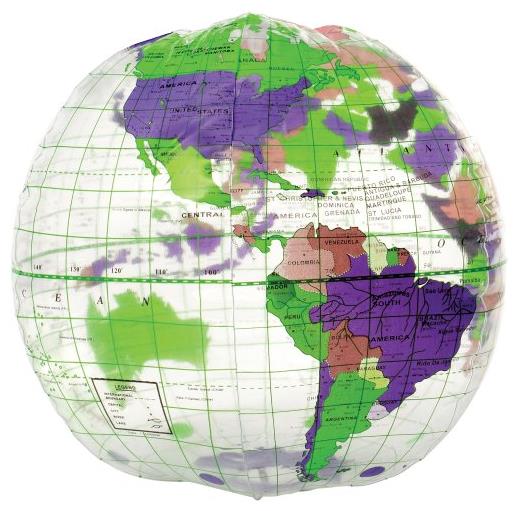 Inflatable Clear Globe for Educational Fun Pool Parties and Classroom Activities