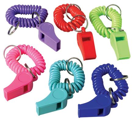Safety Bracelet Whistle Keychains for Event Party Favors and Outdoor Safety