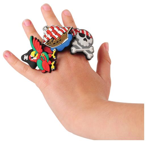 Pirate Rubber Rings for Kids Birthday Parties Goody Bags and Themed Celebrations