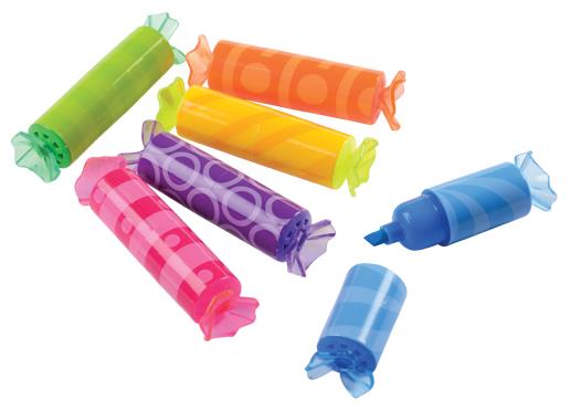 Colorful Wrapped Candy Highlighters for Office Supplies Parties and Fun-Themed Events