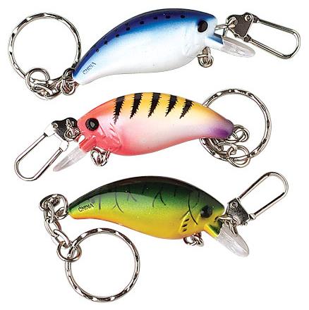 Fish Lure Keychains Set of 12 for Fishing Themes Parties Gifts and Outdoor Adventures