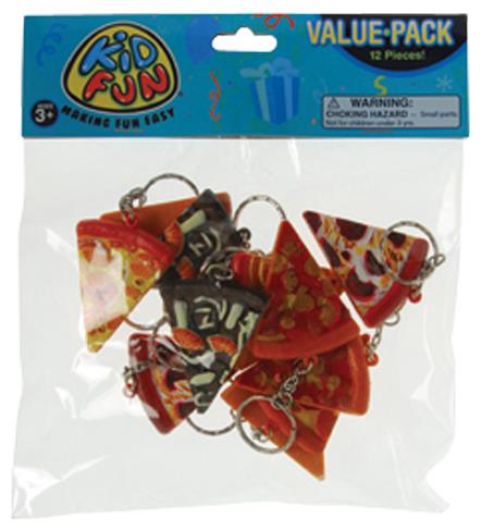 Colorful Pizza Keychains for Party Favors Birthdays Events and Themed Celebrations