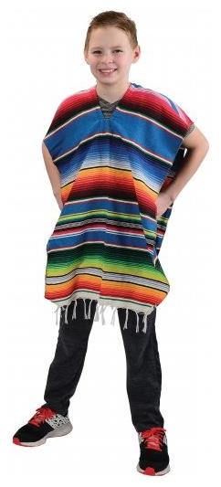 Colorful Economy Poncho for Cinco de Mayo Kids Parties and Festivals