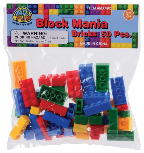 Creative Block Mania Bricks Set for Kids Party Favors Birthday Activities and Imaginative Play