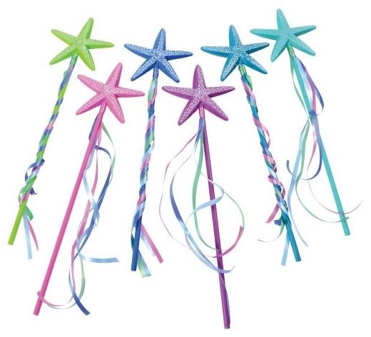 Starfish Wand Set of 12 for Magical Mermaid Parties and Costume Events