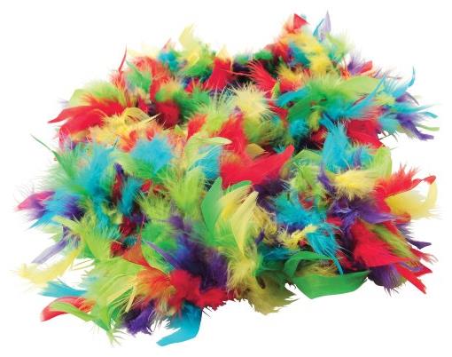 Vibrant Multicolor Feather Boa for Halloween Costumes Parties and Creative Play