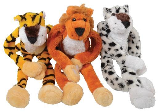 Exciting Wild Animals Plush Toys with Velcro Hands for Kids Birthday Parties and Carnival Games
