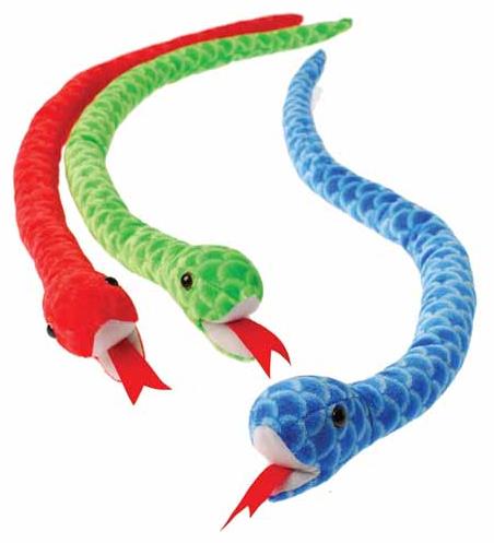 Plush Scaly Snakes Perfect for Carnival Games and Children's Parties with 12 Units Included